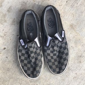 Vans Boys Slip On Checkered Shoes